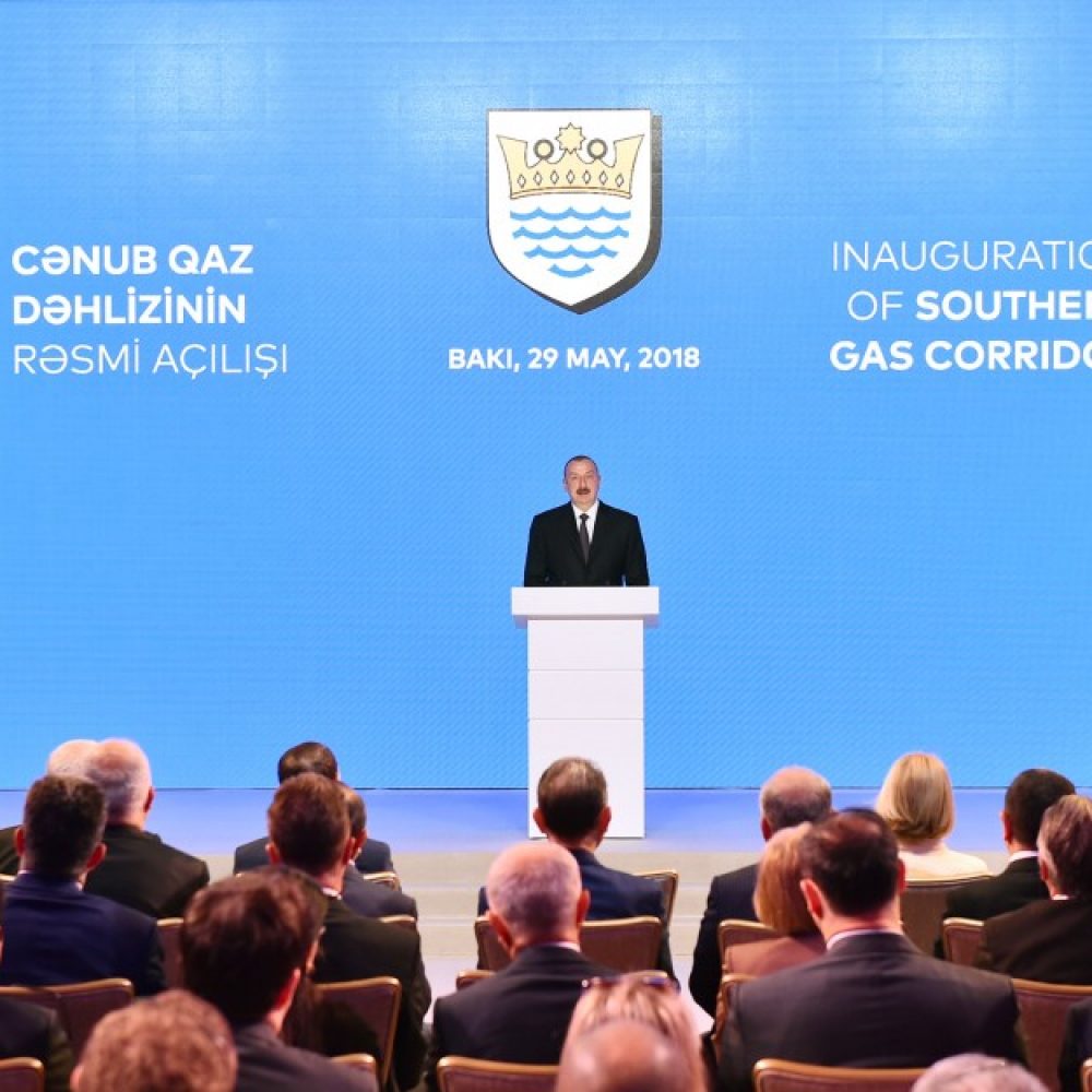 Präsident Ilham Aliyev nimmt an offizieller Eröffnungszeremonie des Südlichen Gaskorridors teil