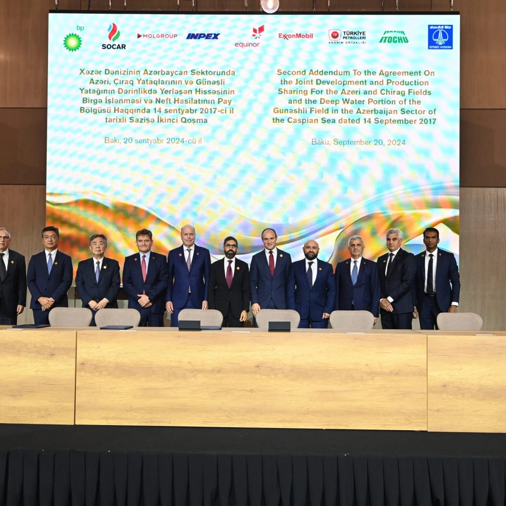 SOCAR und internationale Partner unterzeichnen Zusatzabkommen zur Erweiterung der Gasförderung im Rahmen des 30. Jahrestages des „Vertrags des Jahrhunderts“